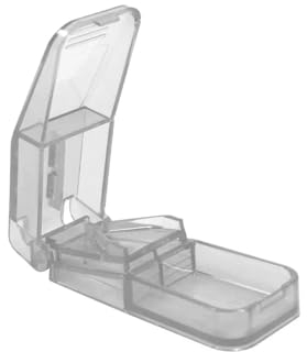 Tablettenteiler, transparent, milchig, Med-Comfort: Tablettenteiler mit Klinge aus Edelstahl zum einfachen Teilen von Tabletten kaufen.
