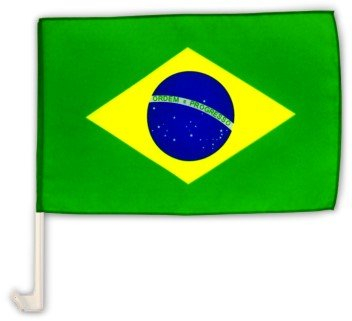 Autofahne Autoflagge Brasilien 30 x 45 cm