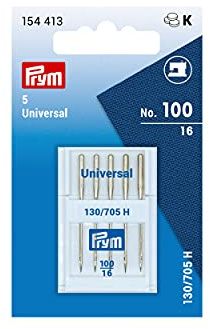 Prym 154413 Sewing Machine Needles Standard 130/705 No. 100, Steel, Silver