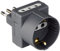 BTicino S3610G Adattatore Tris a 3 Posti, con 1 Presa Schuko polivalente standard tedesco e 2 Prese piccole 10A, 1500 W, 250 V, colore antracite, venduto in blister 90x122 mm