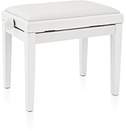 Höhenverstellbare Klavierbank von Gear4music weiß