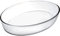 IBILI Fuente HORNO OVAL KRISTALL 40X27X6,50 cm, Stainless Steel, transparent, 40 x 27 x 6.5 cm