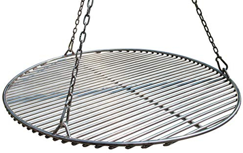 VEIKIN DESIGN Edelstahl Grillrost Rund Ø 50 cm, Profi Grillrost für Schwenkgrill, Massive Ausführung, Gastronomie Grillrost, Handarbeit aus Deutschland