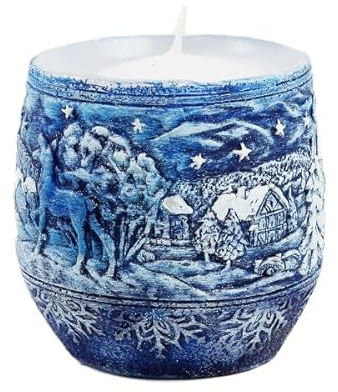 Deko Kerze Duftkerze Winterpoesie Silent Night 90/95 Relief