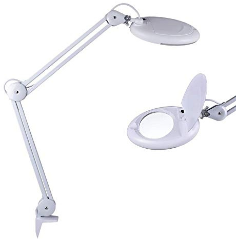 LAMPADA DA LABORATORIO ESTETISTA ZD-140A LENTE 5 DIOTTRIE 80 LED DA TAVOLO