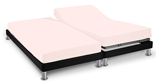 Soleil d'Ocre 616827 Drap Housse Double pour Sommier Articulé Coton 57 Fils Uni, Rose, 2x70x190