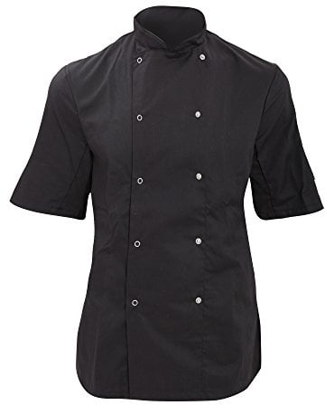 Dennys Womens/Ladies Economy Short Sleeve Chefs Jacket / Chefswear (2XL) (Black)