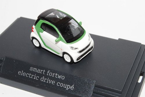 Busch Smart ForTwo Coupe Weiss Grün Facelift 2010 Ab 2007 C451 H0 1/87 Herpa Modell Auto mit individiuellem Wunschkennzeichen