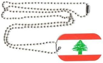 FRIP - Versand Dog Tag Libanon Erkennungsmarke Kette Grösse 30 x 50mm