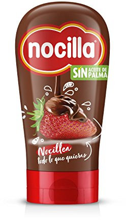 Nocilla original formato Bocabajo: de crema de cacao natural con avellanas en formato antigoteo - Sin aceite de palma - 320 gramos - Recomendable para mesa, hostelería y restauración