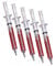 5 Double Value Novelty Blood Syringe Pens with extra refills. Double value double life. Great Stocking filler