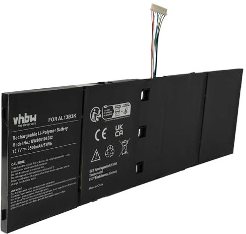 vhbw 1x Akku kompatibel mit Acer Aspire R7-572, R7-572G, R7-571G-73538G75ass Notebook (3500 mAh, 15,2 V, Li-Polymer)