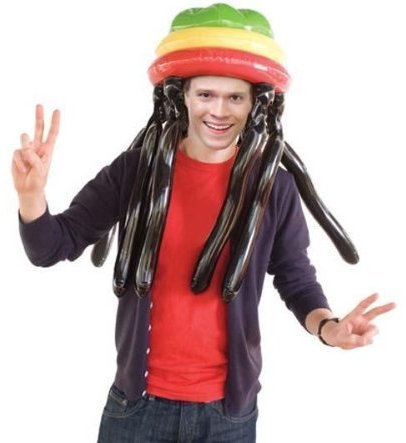 BLUWUPS Giant Inflatable Rasta Hat