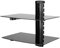 Nemaxx DV02 Multimedia Wandregal - stabiles Glasregal für DVD Bluray Player Media Konsole HIFI - 2 Ablagen aus Sicherheitsglas