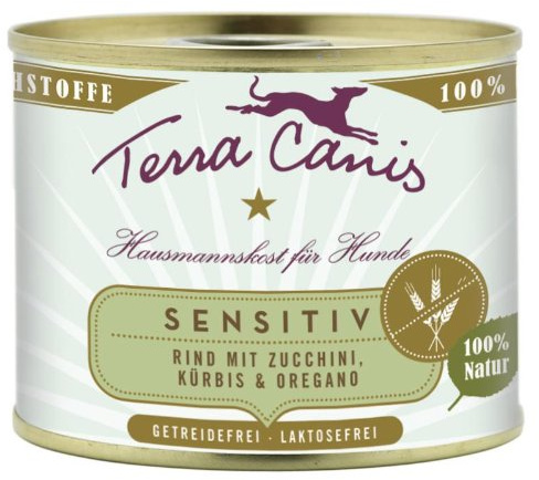Terra Canis | Rind mit Zucchini, Kürbis und Oregano, getreidefrei | 12 x 200 g