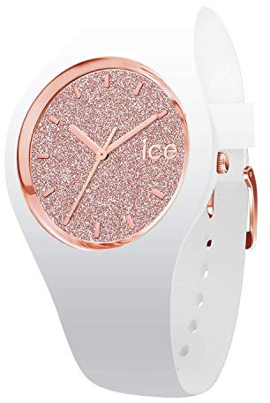 ICE-WATCH - ICE glitter White Rose-Gold - Orologio bianco da Donna con Cinturino in silicone