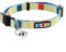 Pawtitas Mehrfarbiges Haustier- und Katzenhalsband mit Sicherheitsschnalle and Abnehmbarer Glocke Katzenhalsband Kätzchenhalsband Blau/Orange/Gelb Katzenhalsband
