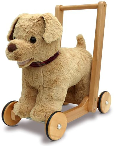 Little Bird Told Me - Dexter Dog Award Winning Baby Walker/Push Along/Ride On for Toddler 12+ Months Unisex - 2-in-1 Soft Toy on Wheels, Wooden Frame, Soft Plush Fabric - British Brand Since 2007 | 12+ Months, 2-in-1 Soft Toy on Wheels, Wooden Frame, Soft Plush Fabric, Award Winning
