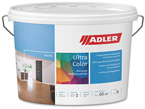 ADLER Ultra-Color Wandfarbe - erstklassige, matte Wand- & Deckenfarbe -Bordeaux C12 009/2 hohe Deckkraft, Atmungsaktiv, Lösungsmittelfrei - Rot - 1 l - in 100+ Pastell Farbtönen