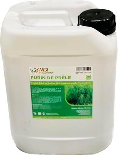 Purin de Prêle – bidon 5L pour 100L prêt à l’emploi – Préparation Naturelle contenant de la Silice – Fortifie les Tissus des Plantes – Compatible Agriculture Biologique - Fabriqué en France
