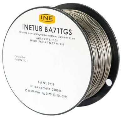 Filo animato senza gas 0.9 mm – 900 g – Saldatura mig semi-automatique-en bobine-bobine cablato acciaio per stazione di saldatura MIG-MAG