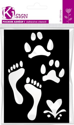 70 X 100Mm Footsteps Reusable Air Brush Paint Flexible Wall Car Stencil
