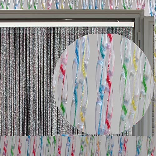 PVC-Türvorhänge Modell Roma – Aluminiumträger - Made in Italy - Eichmaß (95X200/100X220/120X230/130X240/150X250) – Fliegenvorhang (150X250, Transparent (2))