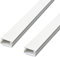 Electraline 60775 Tubo Copricavi, Canalina Passacavi Pavimento, Bianco, 2 Pezzi, 20 x 10 Mm, 1 M Lunghezza