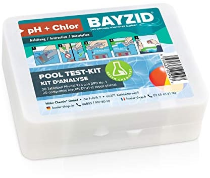 Höfer Chemie DPD Pool Test Kit - zur Bestimmung von ph-Wert und Chlorwert - Bayzid