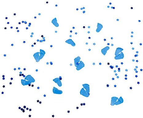 Konfetti Füße Blau Füßchen Tisch Dekoration Geburt Taufe
