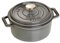 STAUB Gusseisen Bräter/Cocotte, Rund 12 cm, 0,25 L, Aromaregen Funktion für optimale Befeuchtung, Für alle Herdarten inkl. Induktion & Backofen, Graphitgrau