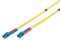 DIGITUS LWL Patch-Kabel OS2 - 2 m LC auf LC Glasfaser-Kabel - LSZH - Duplex Singlemode 09/125µ - 10 GBit/s - Gelb