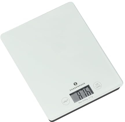 Zassenhaus 73201 Digital-Waage Balance weiß, Höhe 16,5 x 21,5 cm