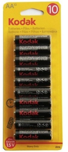 Kodak aa batteries - 10 pack - zinc chloride 1.5v