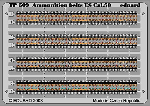 Eduard Accessories – TP509 Model-Making Accessory Ammunition Belts Us Cal. 50, Coloured.
