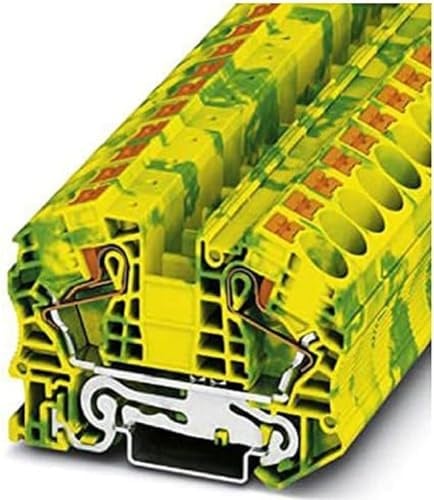 Phoenix Safe Contact Ground Conductor Rail Terminal PT 16 N-PE, 3212147, Green/Yellow