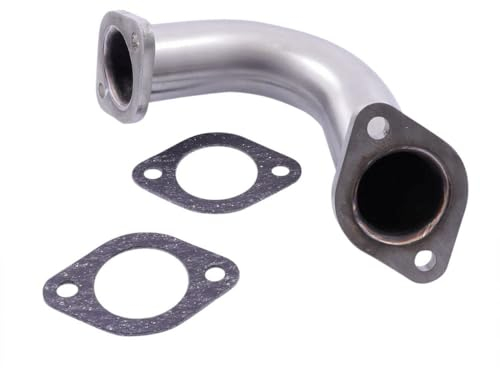 SIP Krümmer Edelstahl V2A für Piaggio Maxi 2T – 125–180ccm – Leistungsplus ca. 1,1 PS – Auspuffkrümmer aus einem Stück – inkl. 2 Dichtungen – 34mm Durchmesser – WIG-geschweißt