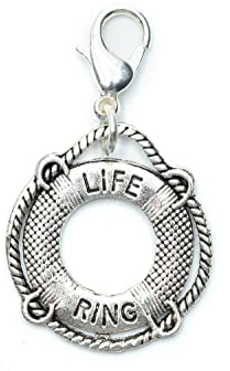 Miniblings Rettungsring maritim Charm Schiff Segeln Boot Metall Silber - Handmade Modeschmuck I Kettenanhänger versilbert - Bettelanhänger Bettelarmband - Anhänger für Armband