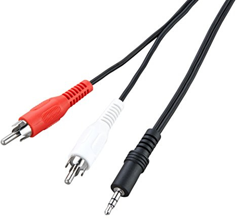 Ross PHSMJ15-RO Stereo Jack To Phono Cable, Black, 3.5 mm