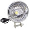 GOOFIT Chrom Motorrad Scheinwerfer Fernlicht mit integrierter Backup-Blinker Ersatz für Motorrad ATV Cruiser Chopper