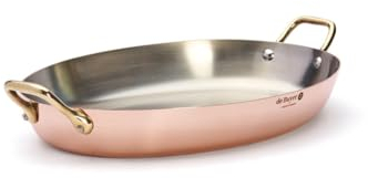 De Buyer Chefs Fry Pans, copper, 43 x 26,4 x 7,5 cm