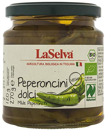 LaSelva Bio Peperoncini dolci, milde Peperoni, 270 g