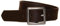 Bison Designs Vollnarbenledergürtel aus Wasserbüffelleder, 32 mm, Standard-Ledergürtel mit stumpfer silberfarbener Schnalle, Braun, 101,6 cm Taille