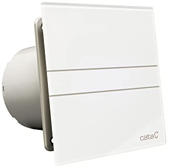 Cata | Extractor baño | Modelo e-150 G | Estractor de baño Serie e Glass | Ventilador Extractores de aire | Extractor baño silencioso | color blanco |