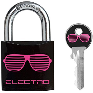 Master Lock Cadenas vestiaire Motif Electro Noir 30 mm