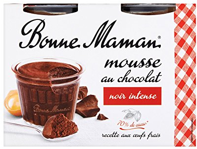 Bonne Maman Mousse au Chocolat Noir Intense 4 x 50 g
