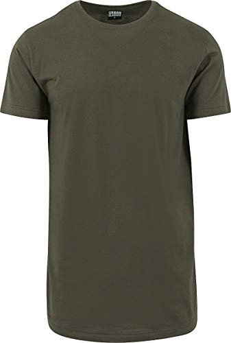 Urban Classics Herren Shaped Long Tee T Shirt, Olive, XL EU