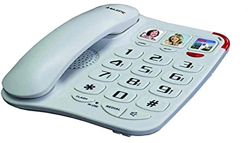 Majestic billy 201 bianco telefono fisso tasti grandi 3 memorie personalizzabili