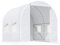 Outsunny Serre de Jardin Tunnel Surface Sol 5 m² 2,5L x 2l x 2H m châssis Tubulaire renforcé 18 mm 4 fenêtres Blanc