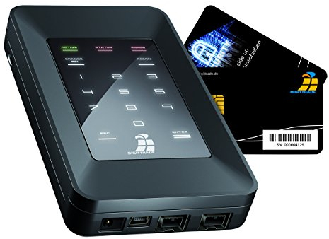 Digittrade HS256S 500GB Externe High Security Festplatte 2,5 Zoll mit 256-Bit AES Hardwareverschlüsselung, Smartcard & PIN